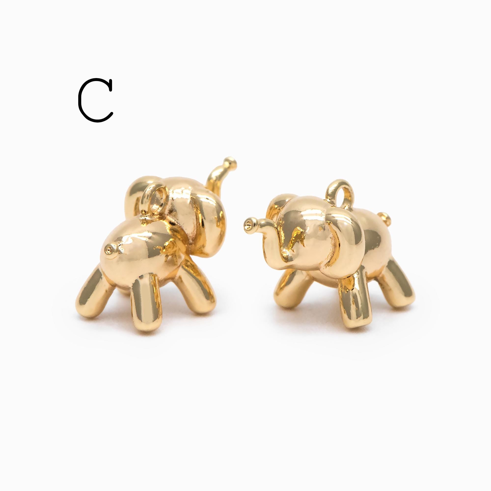 10pcs Gold Balloon Animal Charm, Jewelry Making, Diy Material, Jewelry Supplies (GB-2034)